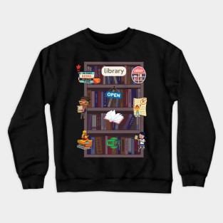 Open library , book lover Crewneck Sweatshirt